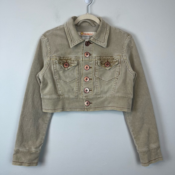 Vintage Jackets & Blazers - Vintage Y2K Cropped Corduroy Z. CAVARICCI Jacket Size M